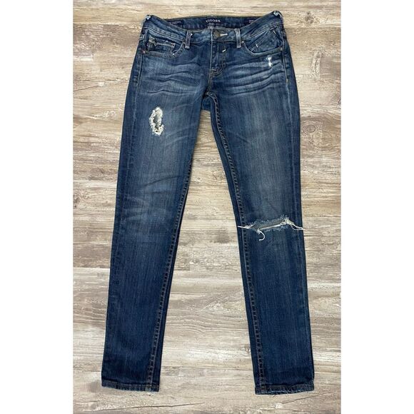 Vigoss Thompson Tomboy Womens Jeans Distressed Sz 26 - Picture 1 of 5